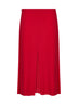 Gonna midi svasata in georgette di seta rosso