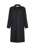 Cappotto monopetto in lana double grigio scuro