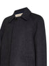 Cappotto monopetto in lana double grigio scuro