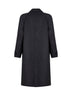 Cappotto monopetto in lana double grigio scuro