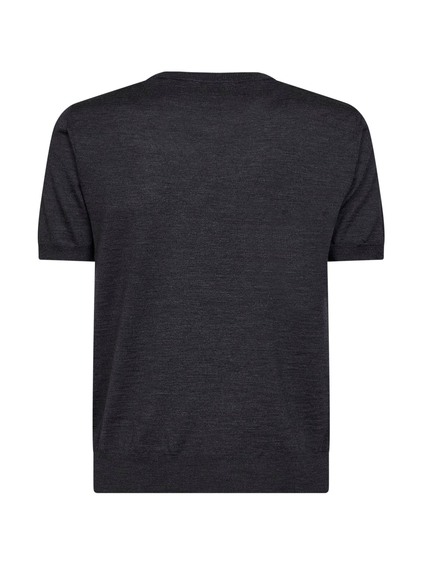 Maglia Valentino in lana grigio scuro con ricamo VLogo