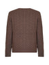 Maglia Valentino in cashmere a trecce marrone con VLogo