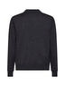 Dark grey wool Valentino polo shirt with VLogo embroidery