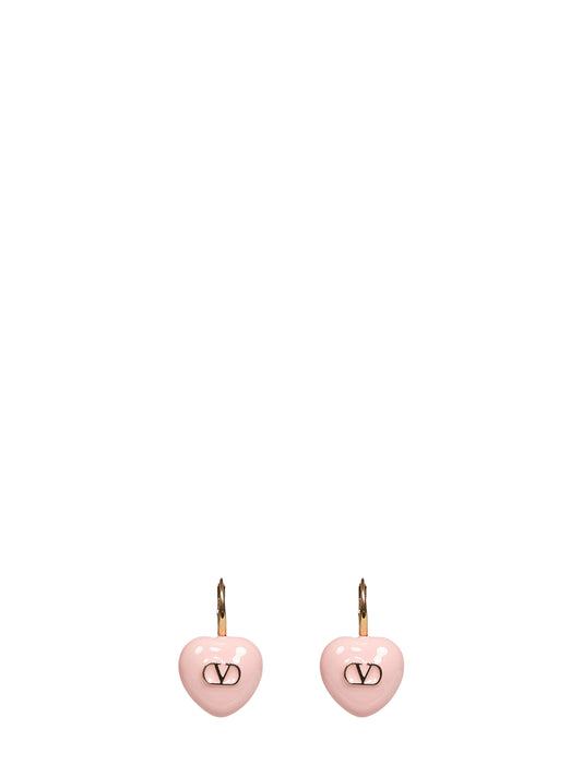Metal and enamel Coeur Royal earrings