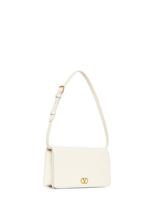 Mini borsa a spalla Vlogo Signature avorio
