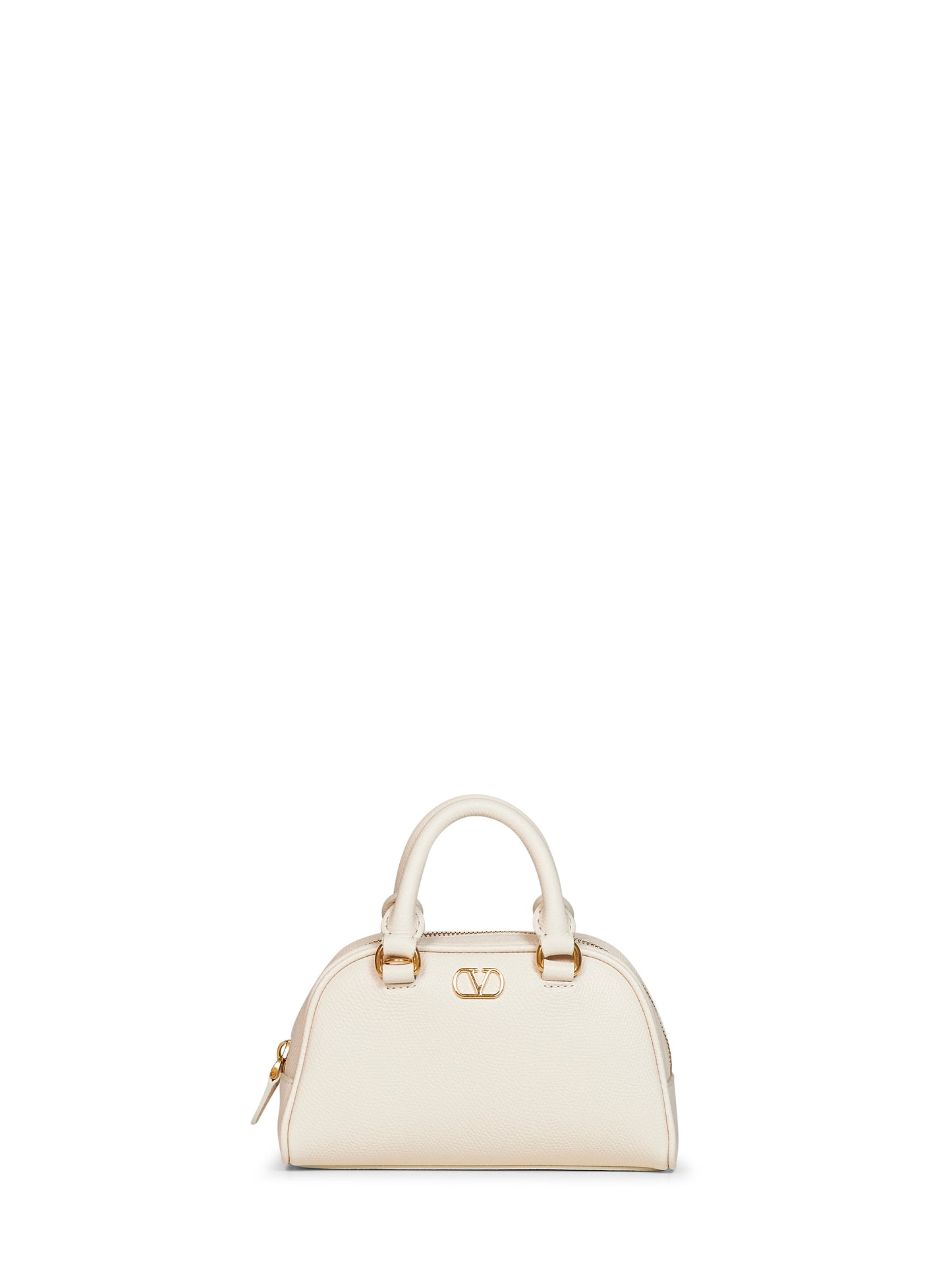 Light ivory VLogo Signature mini dome bag