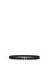 Black leather crystal-embellished VLogo Signature belt