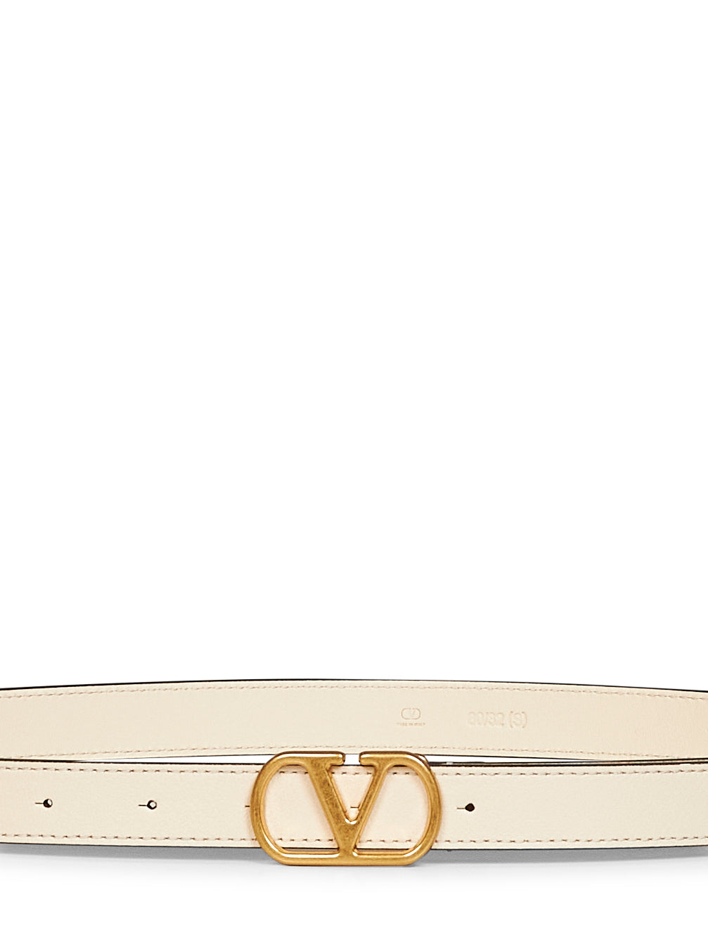 Butter shiny calfskin leather VLogo Signature belt