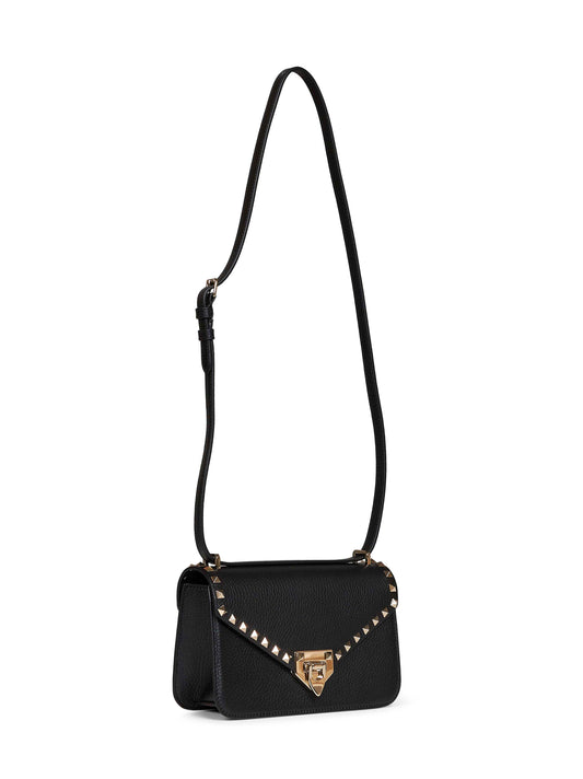 Borsa a tracolla piccola Valentino Garavani Rockstud nera