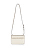 Borsa a tracolla piccola Valentino Garavani Rockstud avorio chiaro