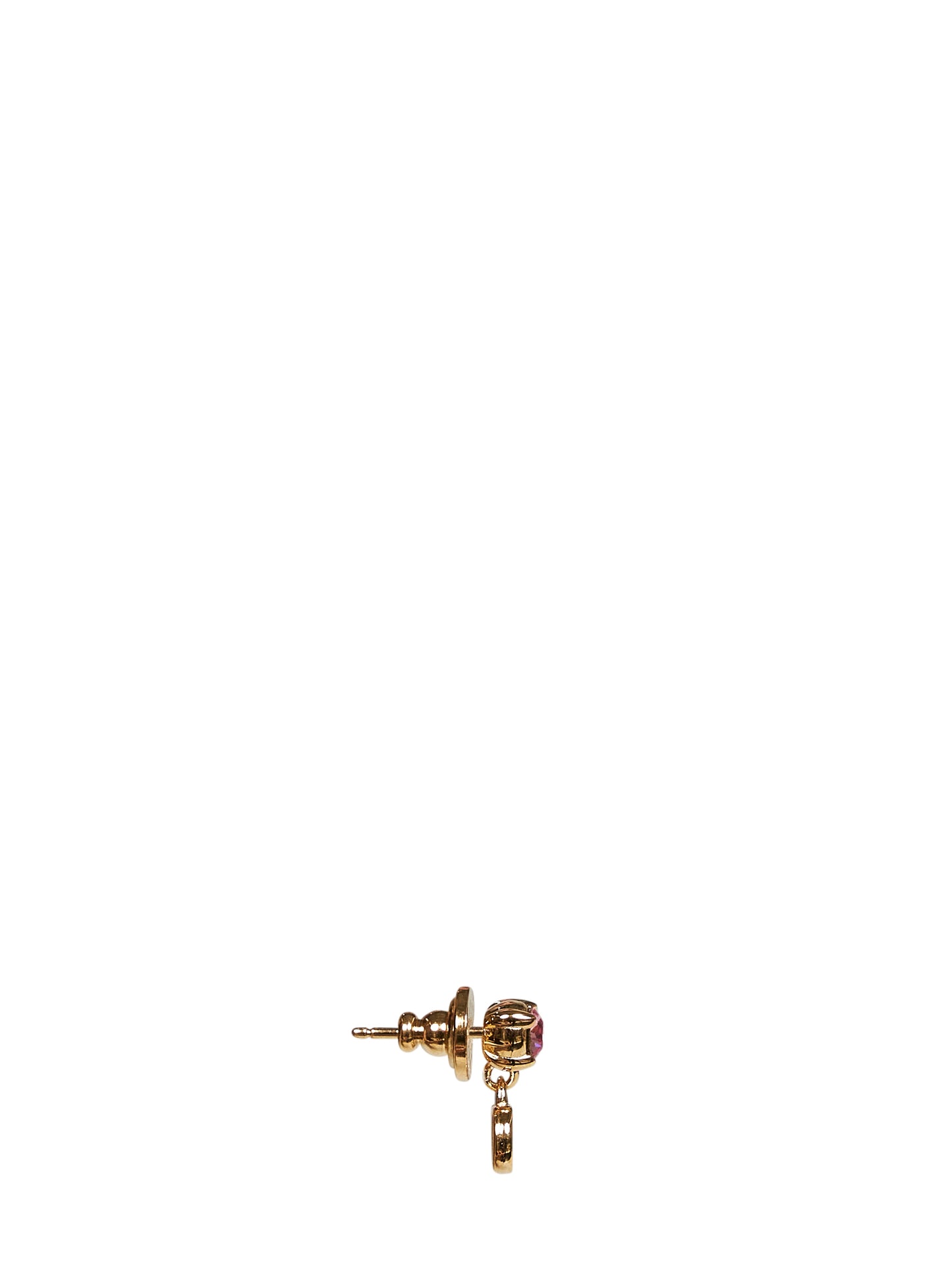 Metal and Swarovski crystals VLogo Signature earrings