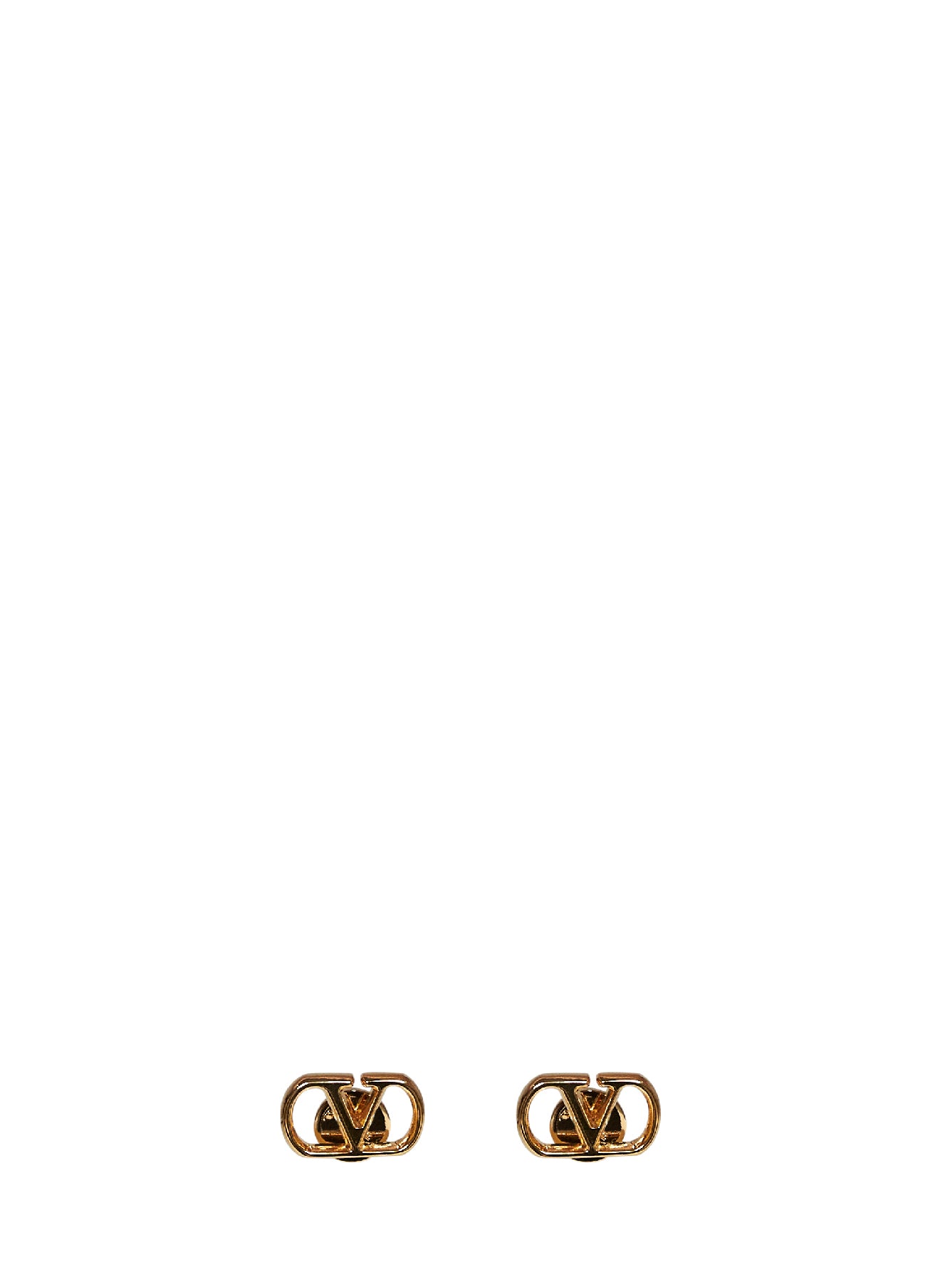 Gold metal VLogo Signature earrings