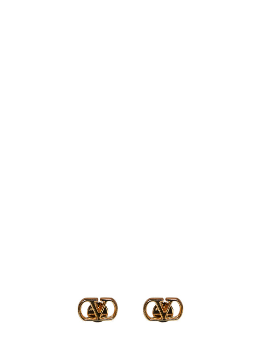 Orecchini VLogo Signature in metallo oro