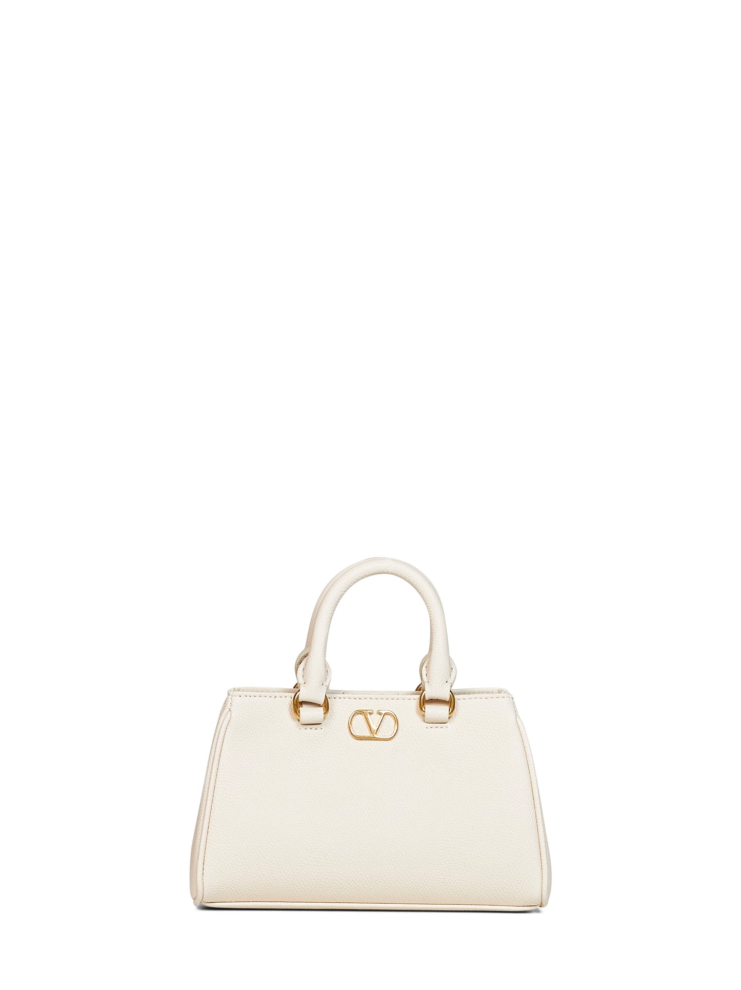 Light ivory VLogo Signature mini handbag