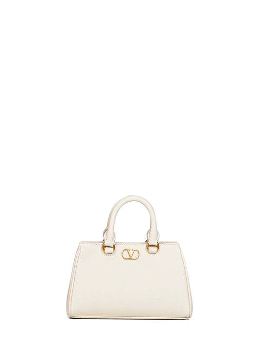 Light ivory VLogo Signature mini handbag
