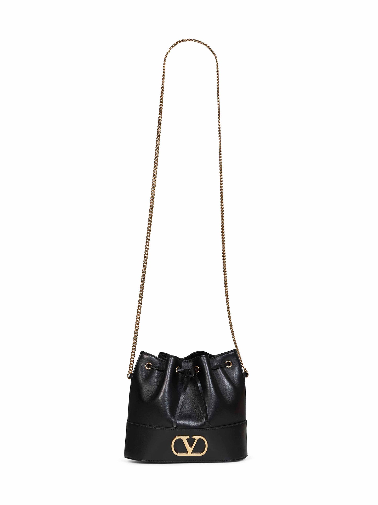 Mini borsa a secchiello VLogo Signature nera