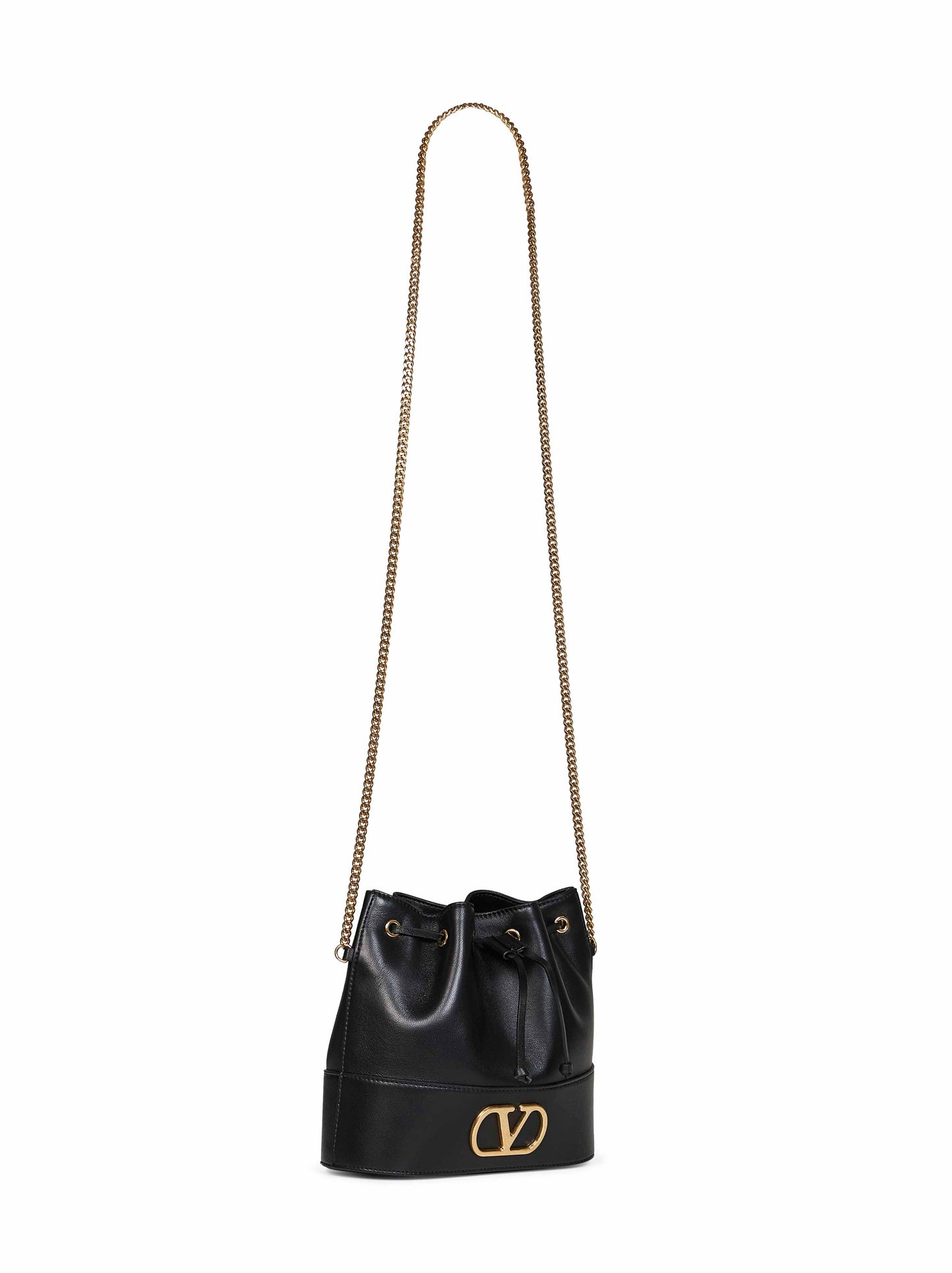 Mini borsa a secchiello VLogo Signature nera