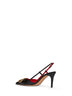 Décolleté slingback VLogo Signature 80mm in Vitello nero