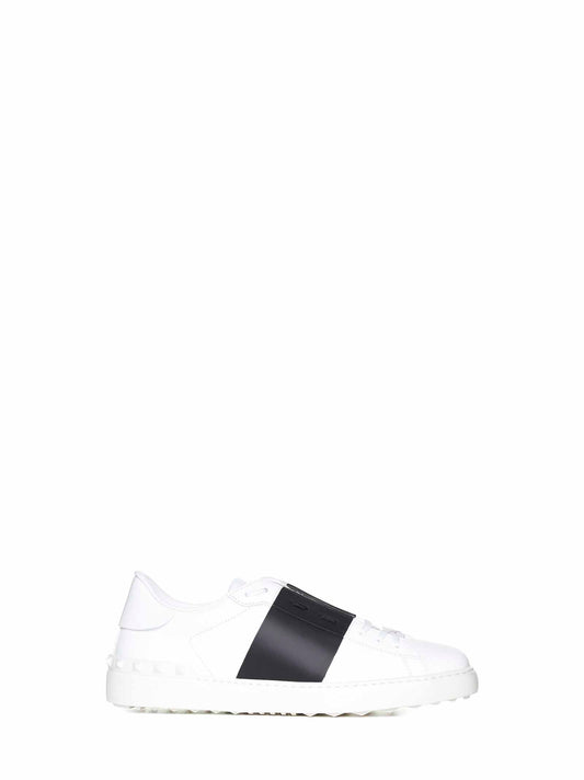 White calfskin Open sneakers