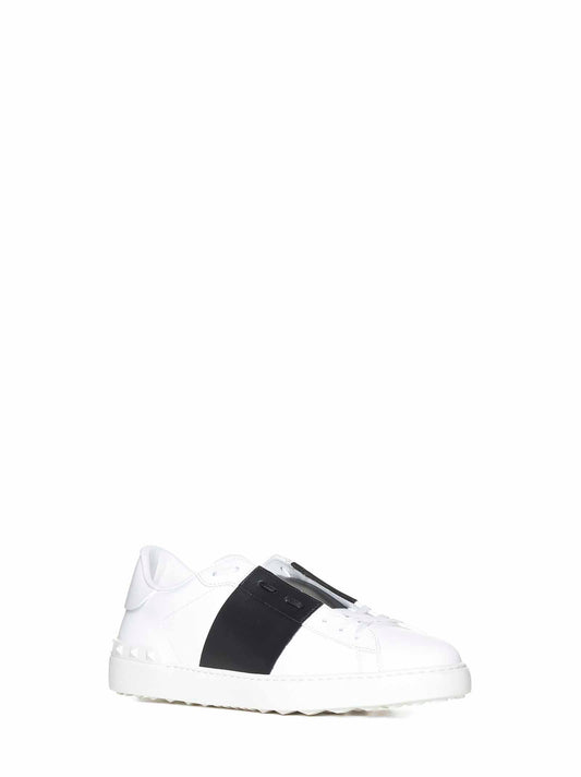 White calfskin Open sneakers