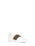 Sneakers Open Royco in vitello nappato bianco e kaki
