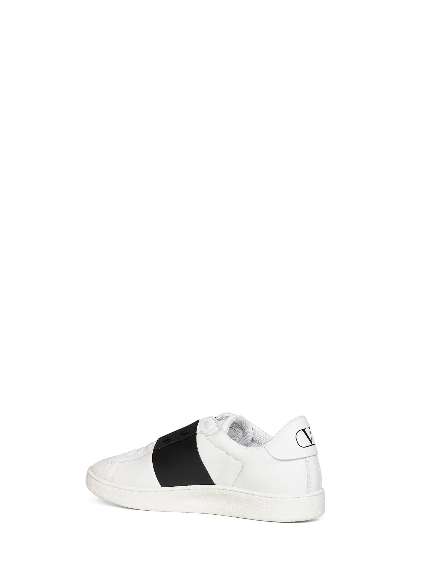 White and black nappa calfskin Open Royco sneakers