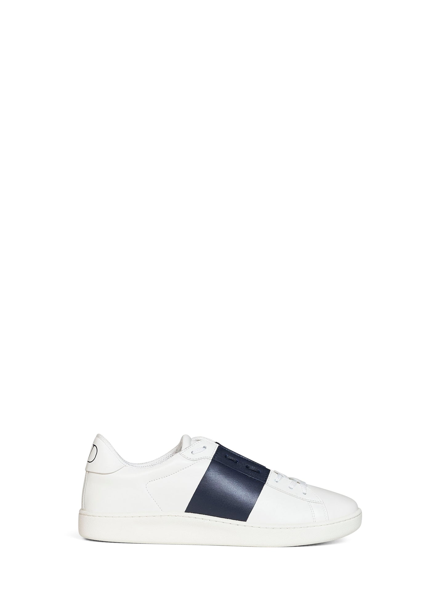 Sneakers Open Royco in vitello nappato bianco e blu navy