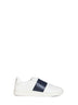 Sneakers Open Royco in vitello nappato bianco e blu navy