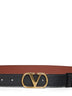 Black and deep caramel VLogo Signature reversible belt