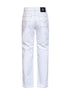 White garment-dyed denim high-rise jeans