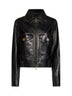Black nappa leather blouson