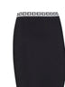 Black knit midi skirt with jacquard details
