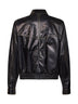 Black piuma nappa leather blouson
