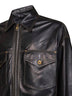 Black piuma nappa leather blouson