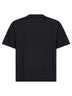 Black cotton jersey printed regular T-shirt