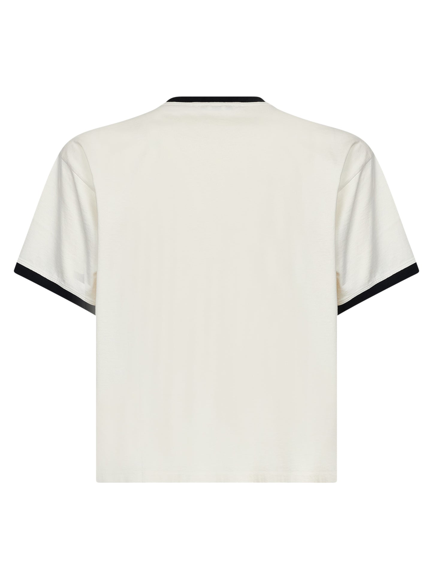 T-shirt in jersey di cotone avorio con stampa