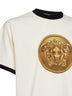 T-shirt in jersey di cotone avorio con stampa