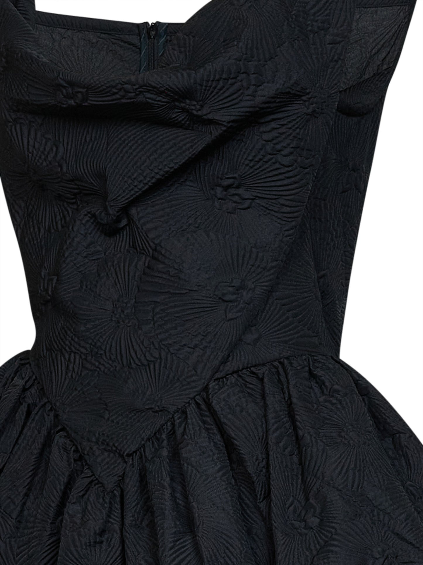 Miniabito Mini Sunday in jacquard floreale nero