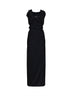 Black viscose and silk Ginnie Amber long dress