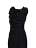 Black viscose and silk Ginnie Amber long dress