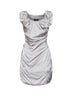 Mother-of-pearl viscose satin Twisted Ginnie mini dress