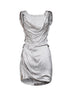 Mother-of-pearl viscose satin Twisted Ginnie mini dress