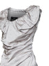 Mother-of-pearl viscose satin Twisted Ginnie mini dress
