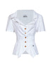 Camicia a maniche corte SS Monday in popeline bianco<BR/>