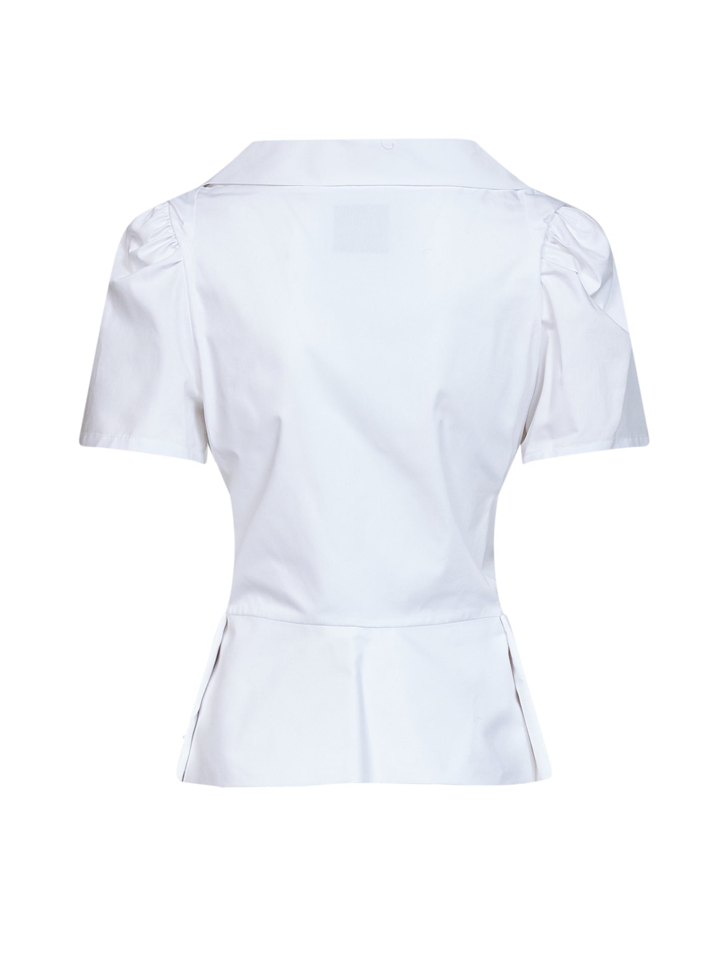 Camicia a maniche corte SS Monday in popeline bianco<BR/>