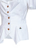 Camicia a maniche corte SS Monday in popeline bianco<BR/>