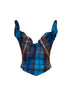 Blue and brown tartan On Point corset