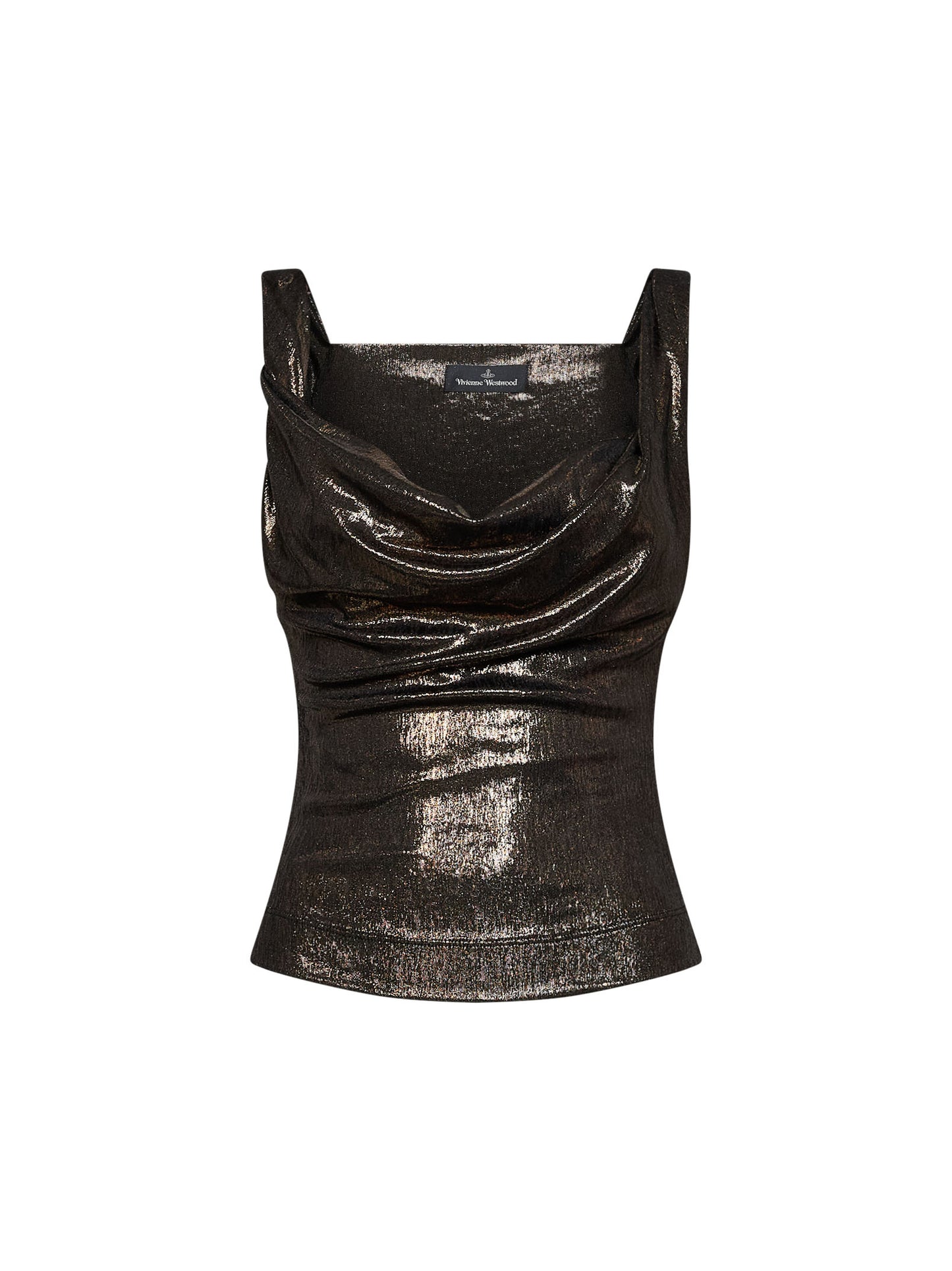 Top Anna in jersey metallizzato bronzo