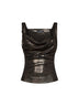 Top Anna in jersey metallizzato bronzo