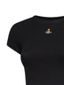 Black ribbed jersey Baby Peru cropped T-shirt